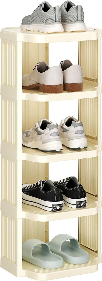 Kitstorack Vertical Shoe Rack: 5 Tiers Stackable Shoe Rack by Kitstorack