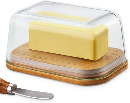 Butter Dish With Glass Lid by Hekeieon