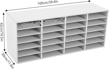 Mail Sorter Organizer, 24 Compartments Mailbox - Image 6