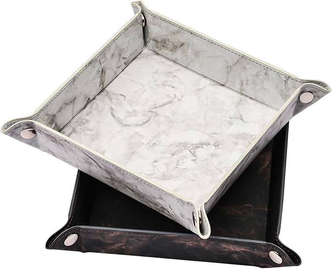 siduater Valet Tray Desktop Storage Organizer – Vegan Leather Catchall Bedside - Image 2