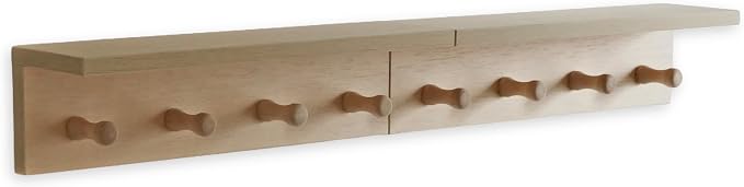 Entrance Coat Rack ，Coat Hooks, Wall-Mounted Wooden Hook Rack, Wall-Mounted - Image 7