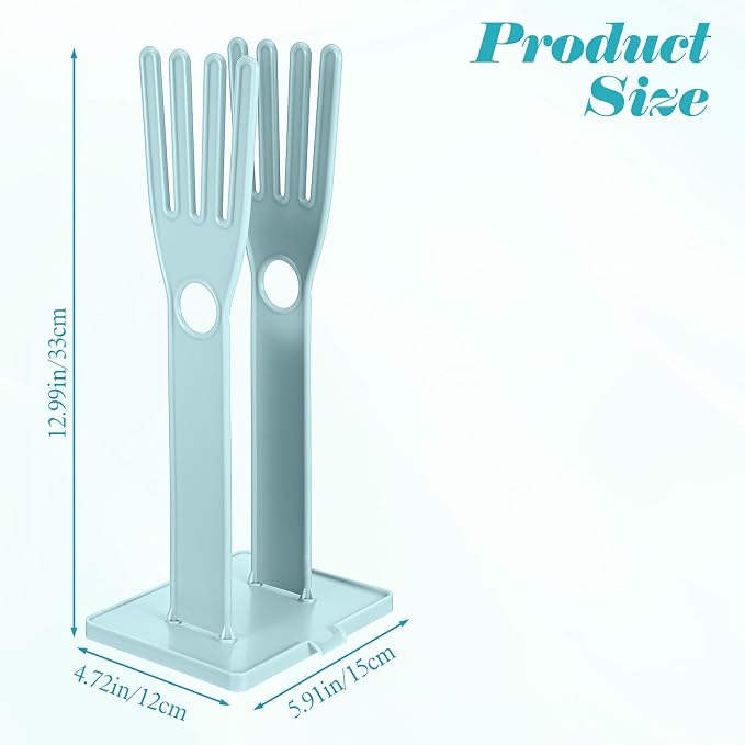 Kitchen Dish Glove Holder Reusable Plastic Dishwashing Gloves Drying Rack - Image 2