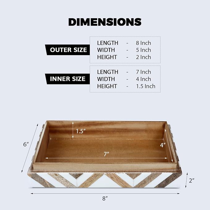 Handicrafts Home White Decorative Storage Box - Image 5