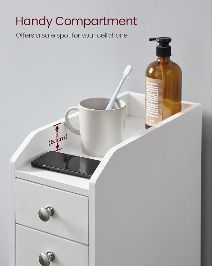 VASAGLE Slim Storage Cabinet, Narrow Storage Organizer - Image 6