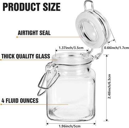 SPANLA Spice Jars, 24 Pack 4oz Small Glass Jars - Image 2