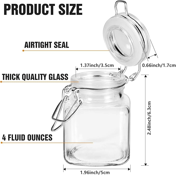 SPANLA Spice Jars, 12 Pack 4oz Small Glass Jars - Image 2