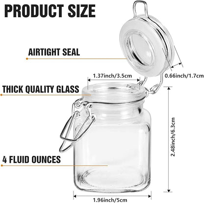 SPANLA Spice Jars, 12 Pack 4oz Small Glass Jars - Image 2