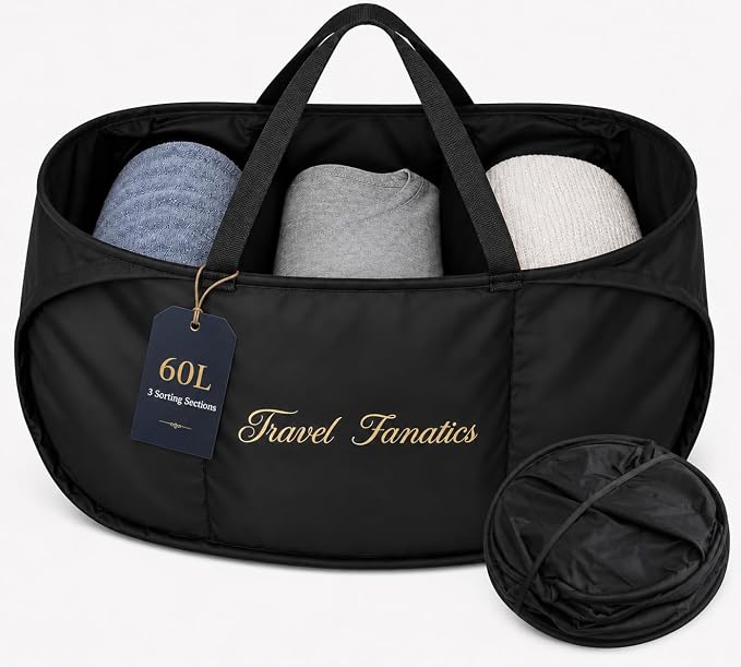 Travel Fanatics Collapsible Laundry Basket by TravelFanatics