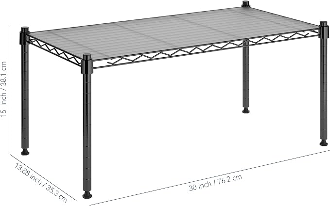 Whitmor 1 Tier Shelving Units, Wire Rack Storage Organizer - Image 3