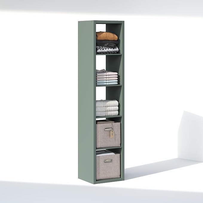 Furinno Cubic Extra Thick 5-Cube Closet Organizers and Storage, Sage Green | - Image 5