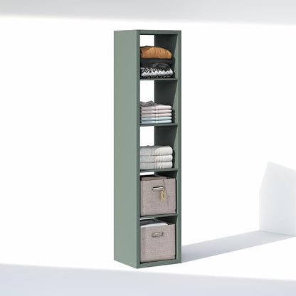 Furinno Cubic Extra Thick 5-Cube Closet Organizers and Storage, Sage Green | - Image 5