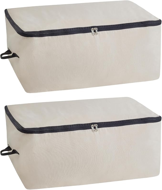 Canvas Storage Bags for Comforters and Blankets by OrganicCottonMart