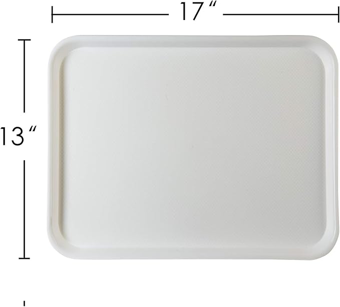 Eslite Rectangular Plastic Serving Trays, Fast Food Serving Cafeteria Trays - Image 4