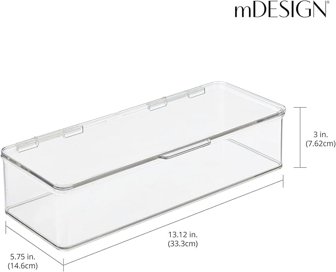 mDesign Long Plastic Playroom/Gaming Storage Organizer Box Containers - Image 4