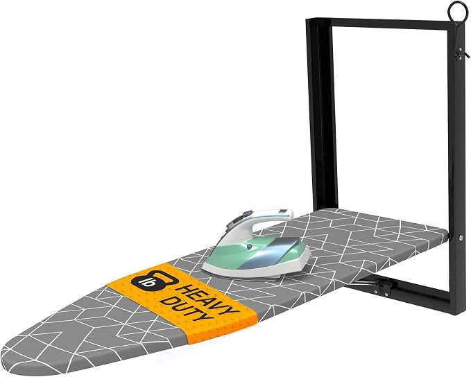 Xabitat Wall Mounted Ironing Board, 36.2" X 12.2" Compact Mount Fold Down Iron by Xabitat