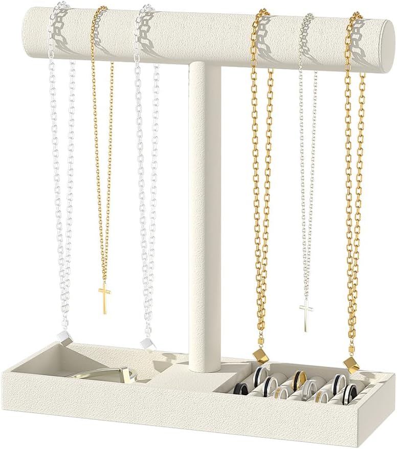 Bracelet and Necklace Holder, Velvet Jewelry Necklace Display Organizer Stand by Ausalivan