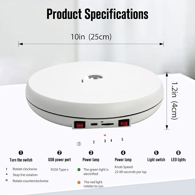 JAYEGT Motorized Rotating Display Stand - Image 5