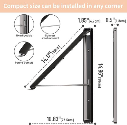 Clothes Drying Rack Retractable, Wall Mounted Clothes Hanger Rack - Image 6