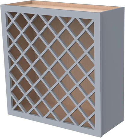Solid Wood RTA Wine Bottle Rack Wall Cabinet by CozyHommie
