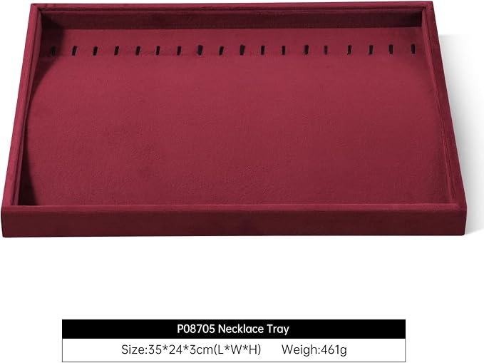 Velvet Jewelry Display Tray For Bracelet Pendant Necklace, Drawer Insert - Image 2