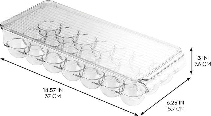 iDesign Clear Plastic Egg Holder - Image 3