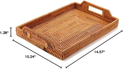 Hand-Woven Rattan Serving Tray - Image 7