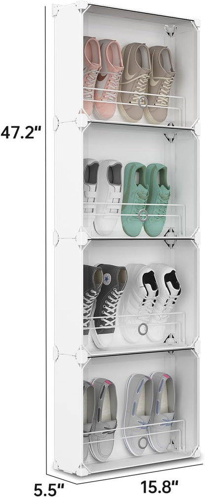 MAGINELS 4-Tier Slim Shoe Rack Organizer and Tall Storage - Image 2