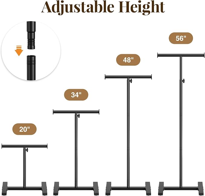 56" Shopping Bag Rack Stand, Adjustable Freestanding Tote Bag Display - Image 2