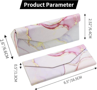 Foldable Glasses Case, Magnetic PU Leahter Sunglasses Case, Cute Hard Shell - Image 6