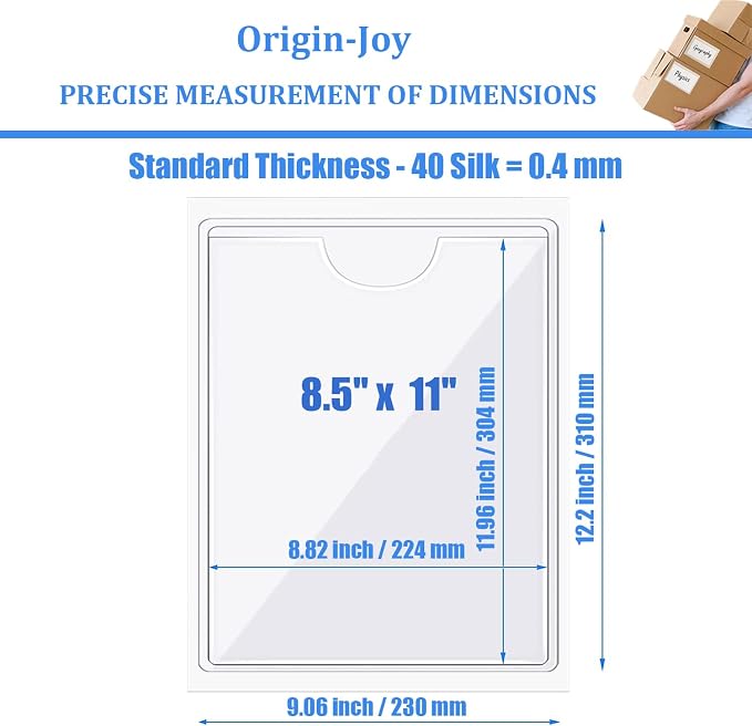Origin-Joy 25 PCS Self-Adhesive Index Label Pockets - Image 2