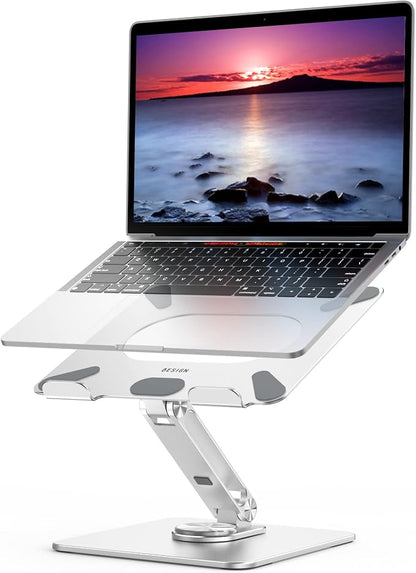 BESIGN LSX7 Laptop Stand with 360 Rotating Base, Ergonomic Adjustable Notebook - Image 2