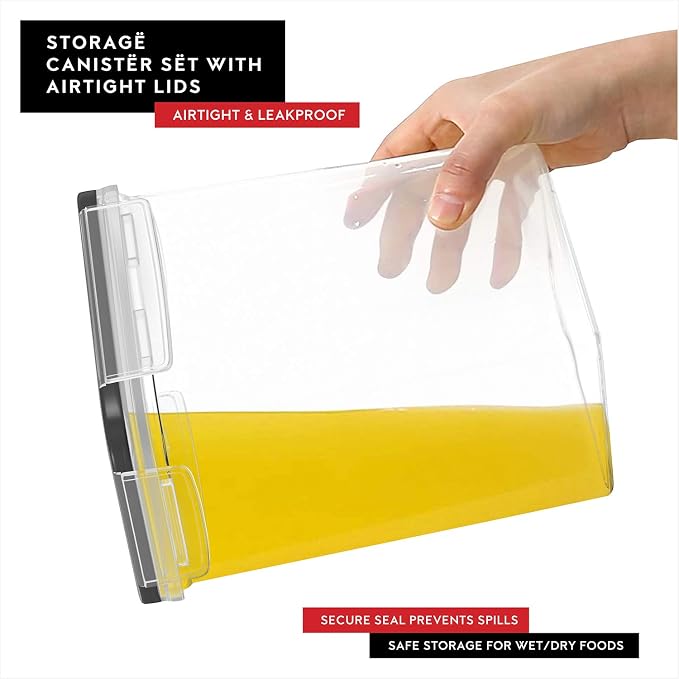 DWËLLZA KITCHEN Cereal Containers Storage 4 Pack 135 fl. oz Cereal Dispenser - Image 5