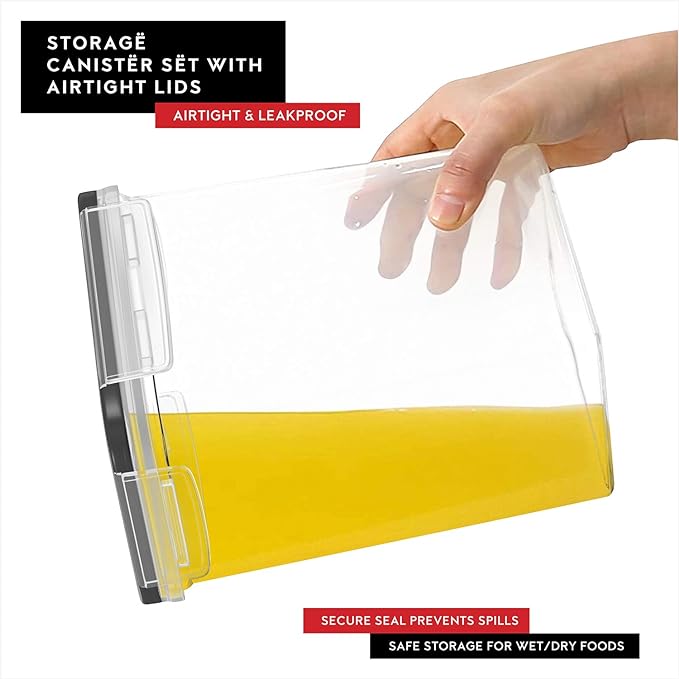 Cereal Containers Storage 3 Pack 135 fl. oz Cereal Dispenser Countertop - Image 3