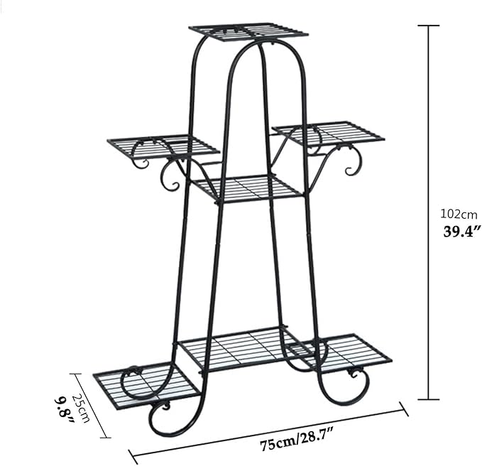 7 Tier Metal Plant Stand Planter Rack, Iron Flower Pot Display Rack Plant Rack - Image 3