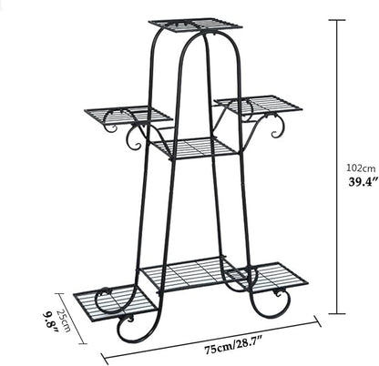 7 Tier Metal Plant Stand Planter Rack, Iron Flower Pot Display Rack Plant Rack - Image 3