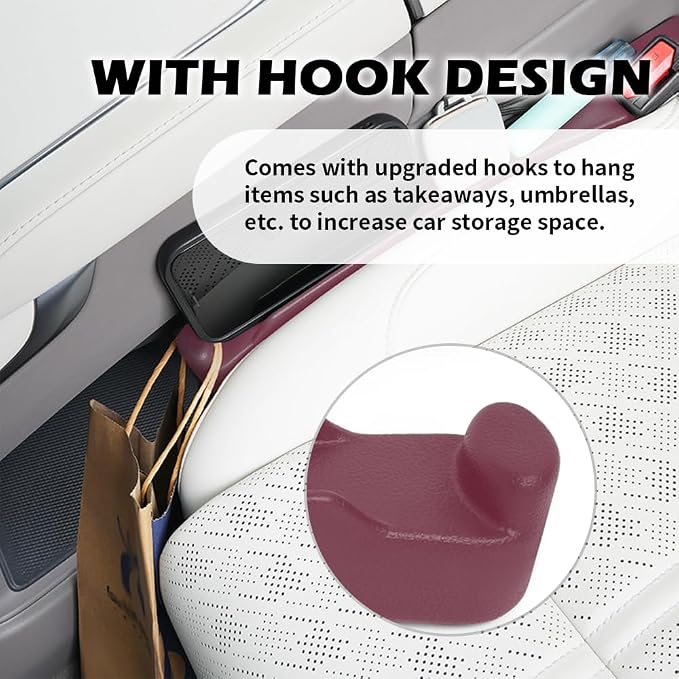 2PCS Car Seat Gap Filler Organizer, 3 in 1 Car Seat Side Gap Filler - Image 4