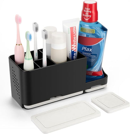 Toothbrush Holder for Bathroom Organizer by YONGAIJIA
