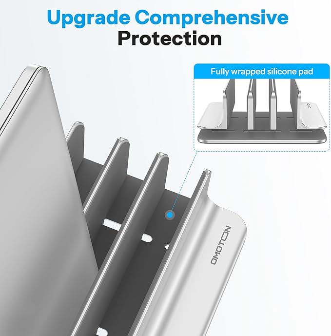 OMOTON Vertical Laptop Stand, Desktop Aluminum Mac Book Stand - Image 3