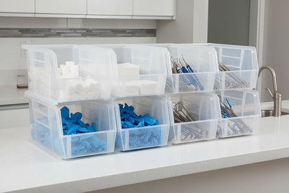 HE HUDSON EXCHANGE 11" x 5.5" x 5" Plastic Stackable Storage Bin - Image 3
