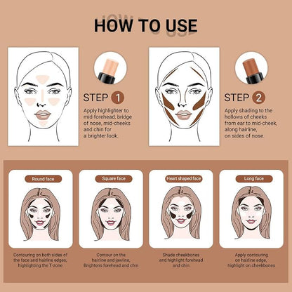 evpct 4 Colors Contour Stick Makeup Set Concealer Stick Cream Contouring - Image 4