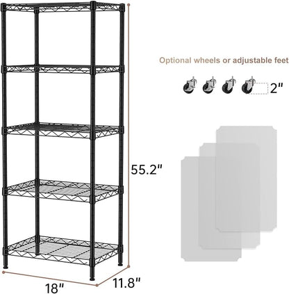 SINGAYE Small Wire 5 Adjustable Shelves Pantry Metal Shelf Floor Organizer | - Image 3