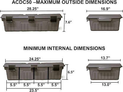 MTM ACDC50, Divided Ammo Crate Utility Box, Water Resistant, Ammo Storage Box - Image 4