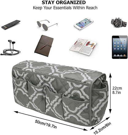Armchair Caddy, Non Slip Sofa Armrest Organizer, Couch Armrest Remote Control - Image 2