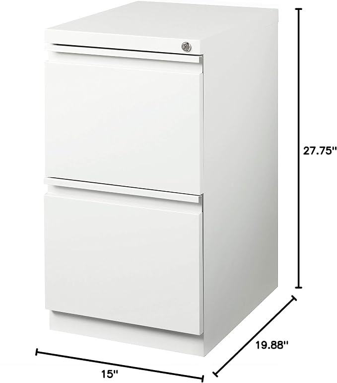 20 Inch Deep Metal Mobile Pedestal File 2 Drawer File-File - Image 3
