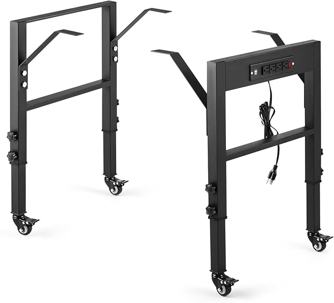 19.6-Inch Depth Workbench Frame, Height Adjustable 28.5" to 33.8", Heavy Duty by OLBRUS