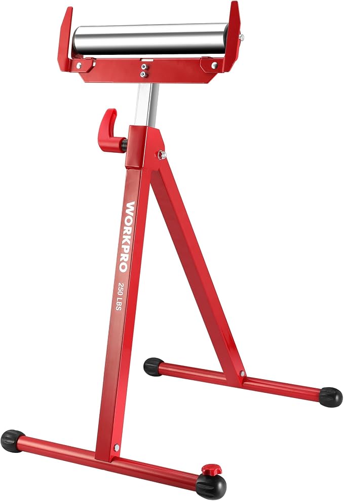 WORKPRO Folding Roller Stand Height Adjustable, Heavy Duty 250 LB Load Capacity by WORKPRO