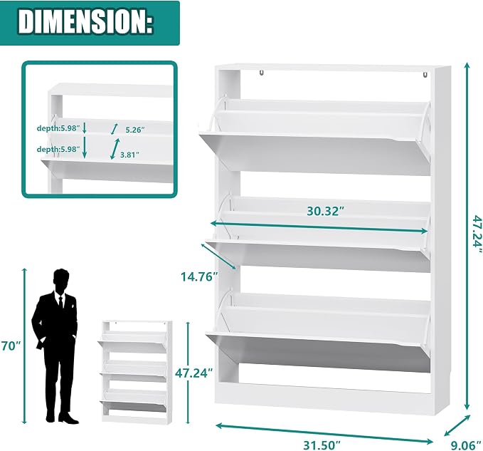 Xixini Shoe Storage Cabinet for Entryway - Image 2
