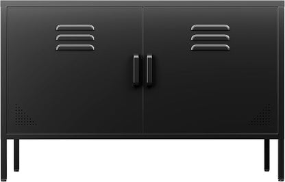SISESOL Black Metal Storage Cabinet - Image 3