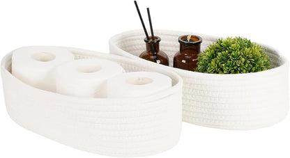 Temary Bathroom Organizer Bin, Toilet Paper Rope Baskets by TEMARY
