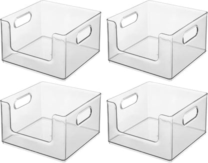 iDesign Stackable Clear Open Front Storage Bin, Easy Access Organizer - Image 9